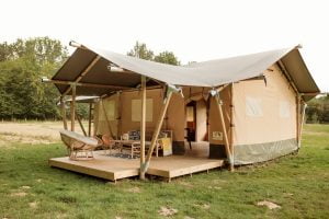 Safaritent Rock in Rio bij Festilux Camp in de Bourgogne