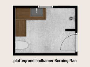 plattegrond privebadkamer safaritent Burning Man