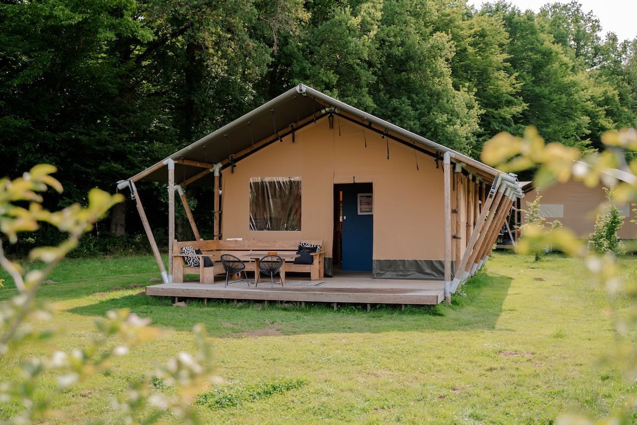 Safaritent Werchter 4 p met badkamer in de tent